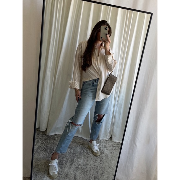 ELISE SHIRT — In Beige/White - Picture 10 of 10